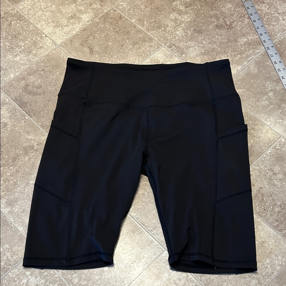 Black Athletic Biker Shorts 2x